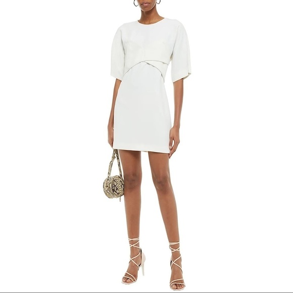 IRO Dona Crepe Mini Dress In Neutrals